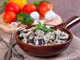 Баклажаны, тушенные в сметане