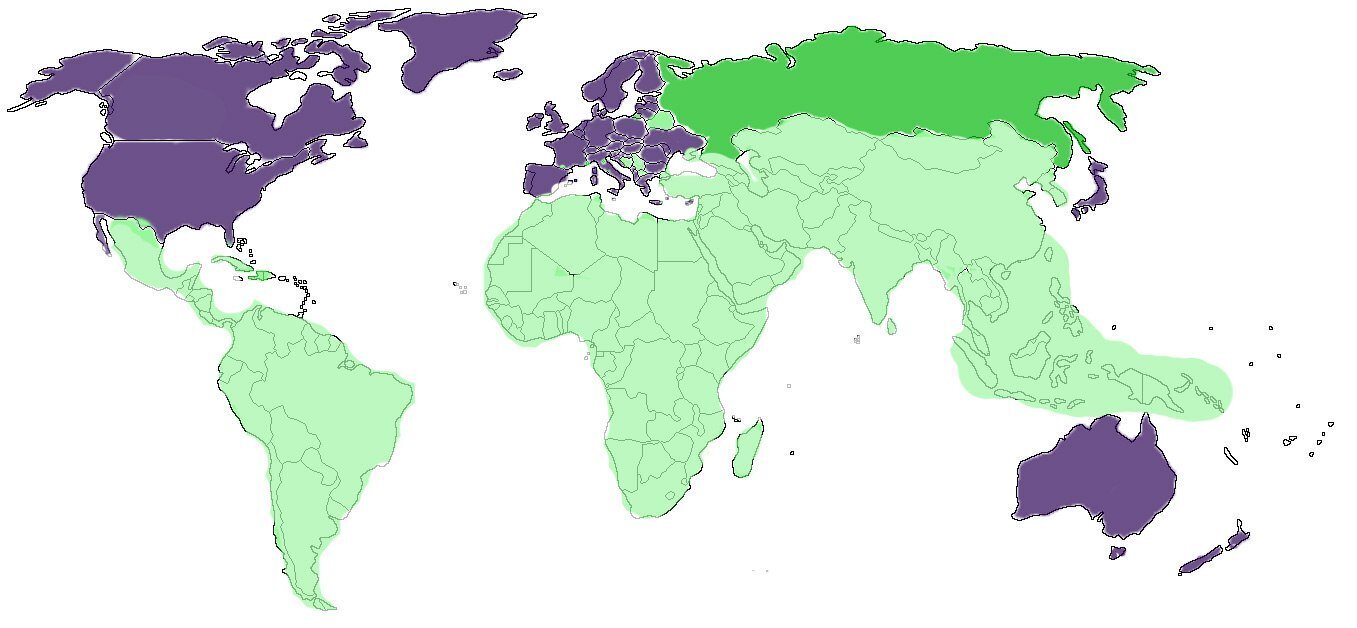 Карта мир санкции