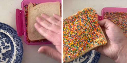 Необычный бутерброд для хорошего настроения и бодрости на весь день.