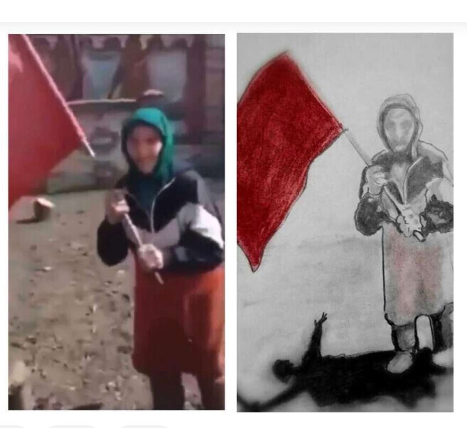 Бабушка и Знамя Победы.