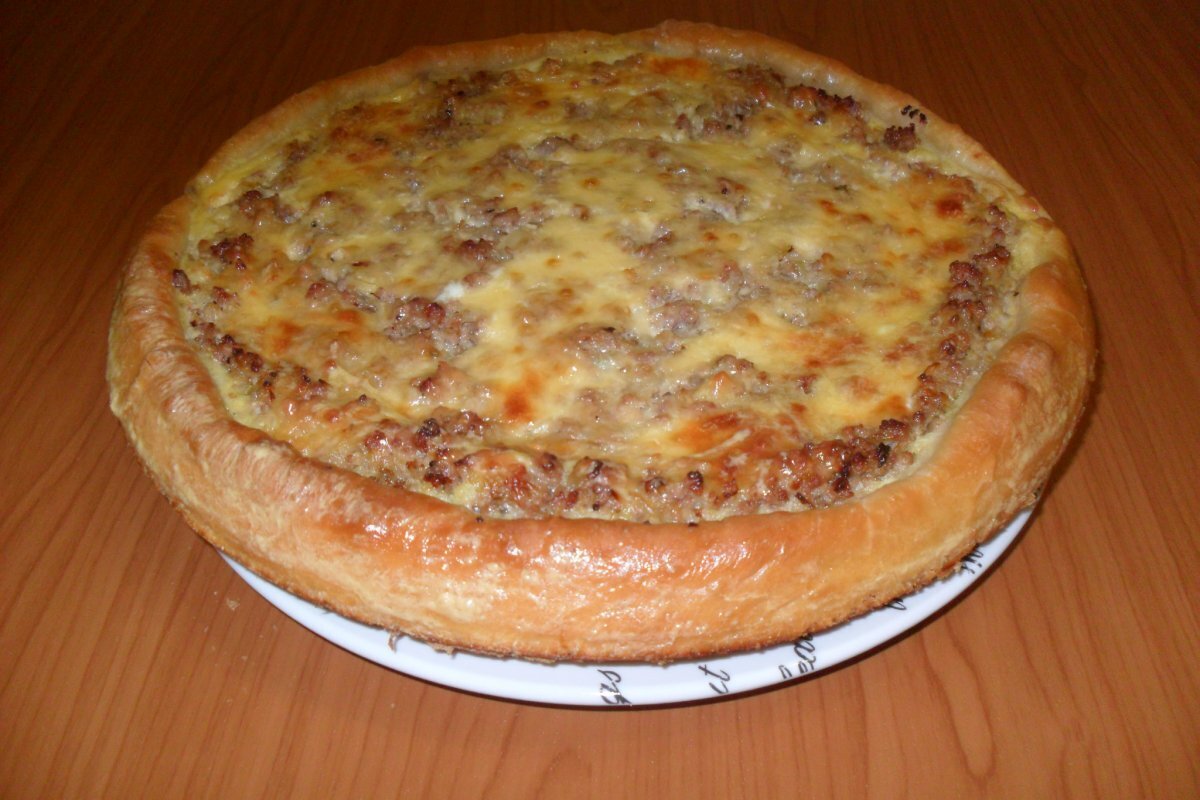Рецепт пирог на кефире с фаршем и картошкой рецепт с фото в