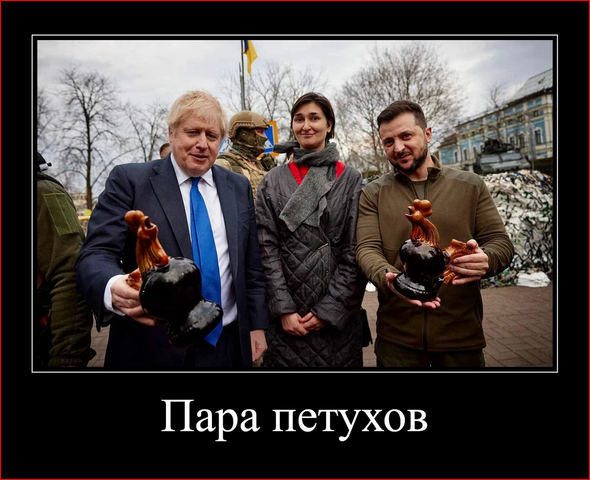 Опрос дня - Вы согласны с карикатурой, как показаны на фото Зеленский и Борис Джонсон?