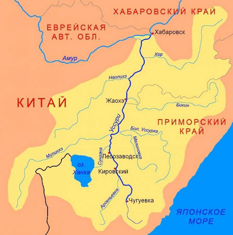 Карта реки амур с населенными пунктами