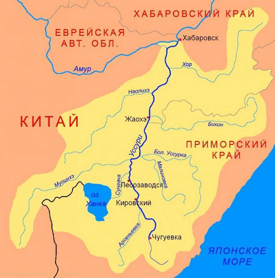 Карта реки хор