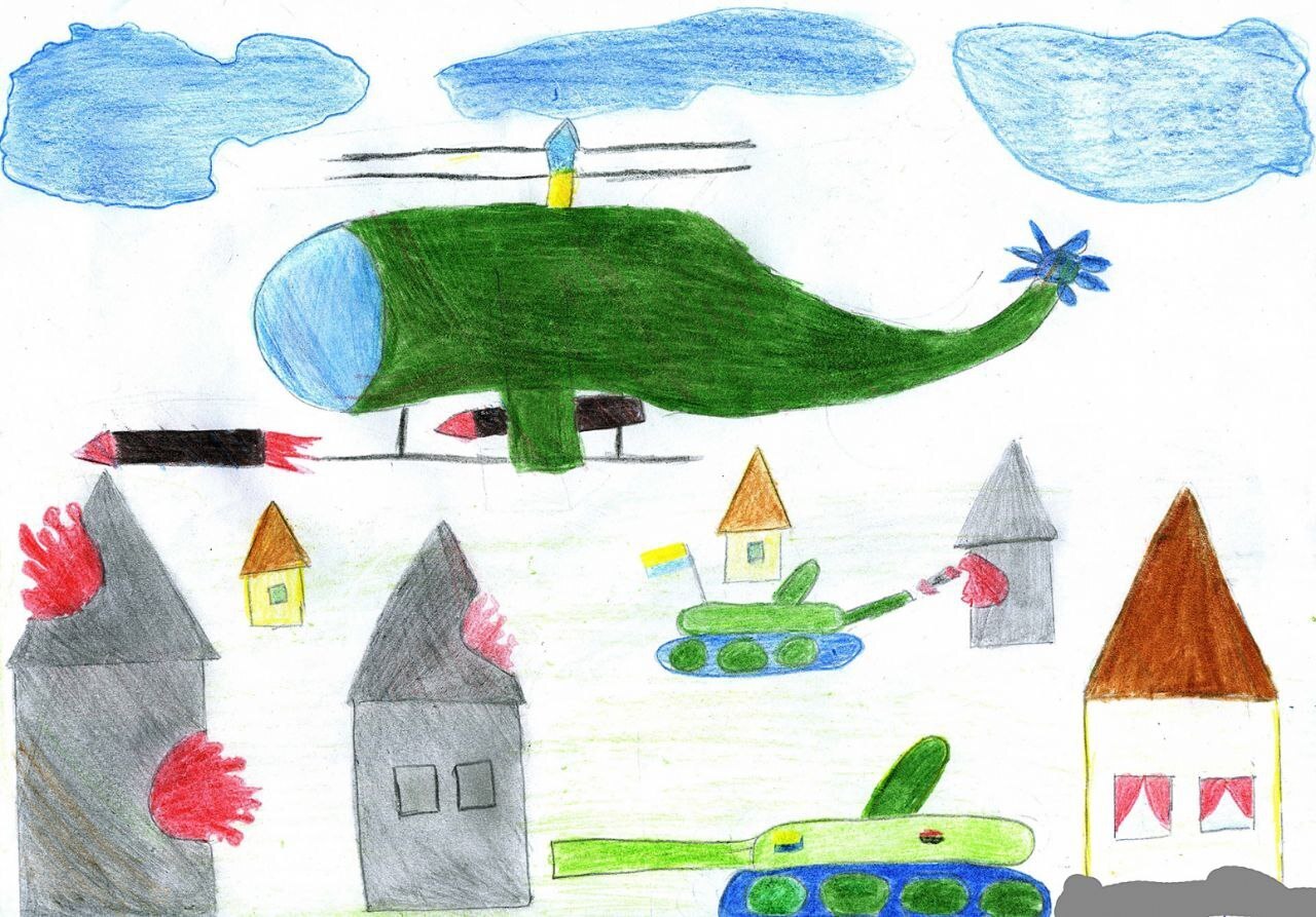 Потерянное детство: рисунки детей Донбасса