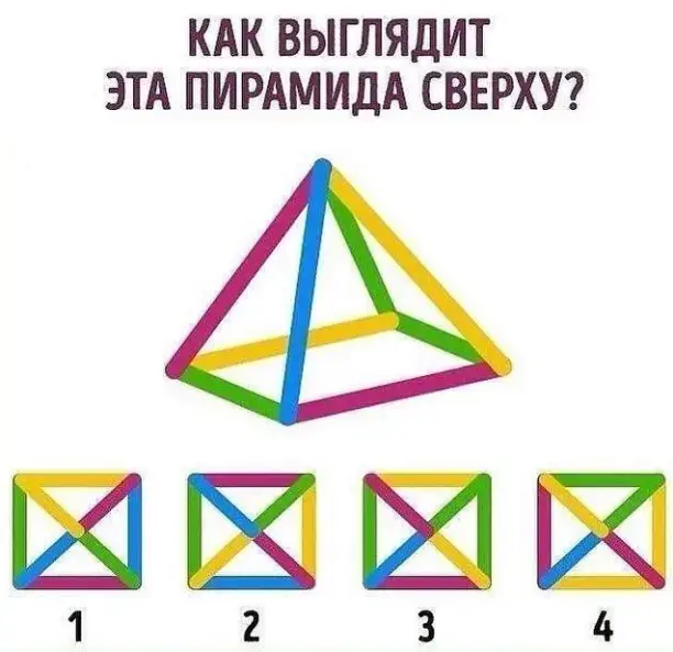 Как выглядит пирамида сверху?