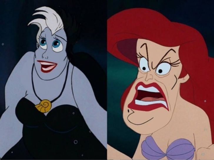 Если бы положительные и отрицательные герои Диснея поменялись лицами