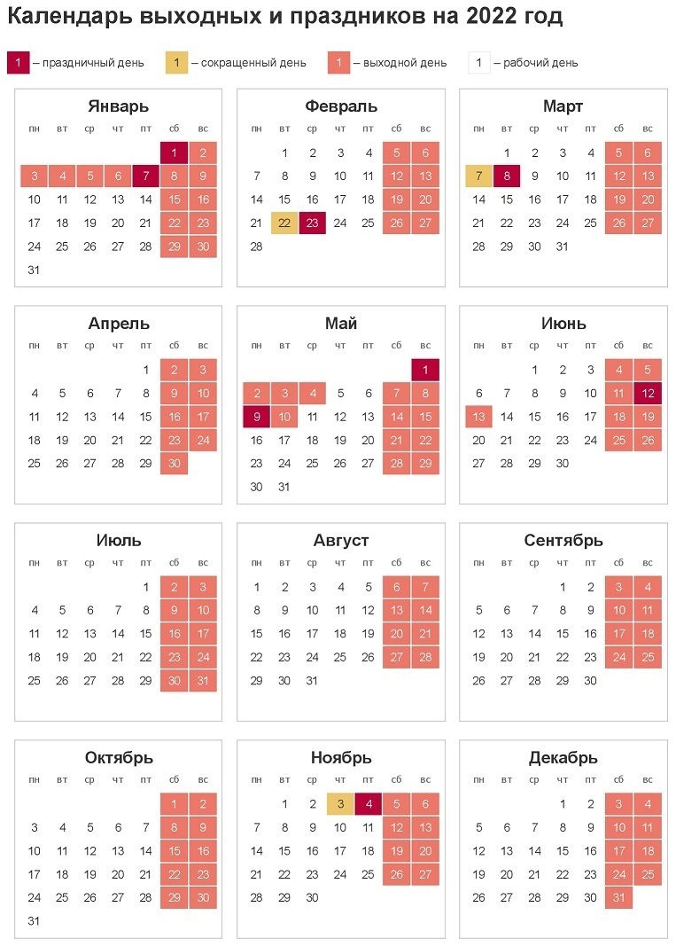 Календарь праздников на 2023 год в России