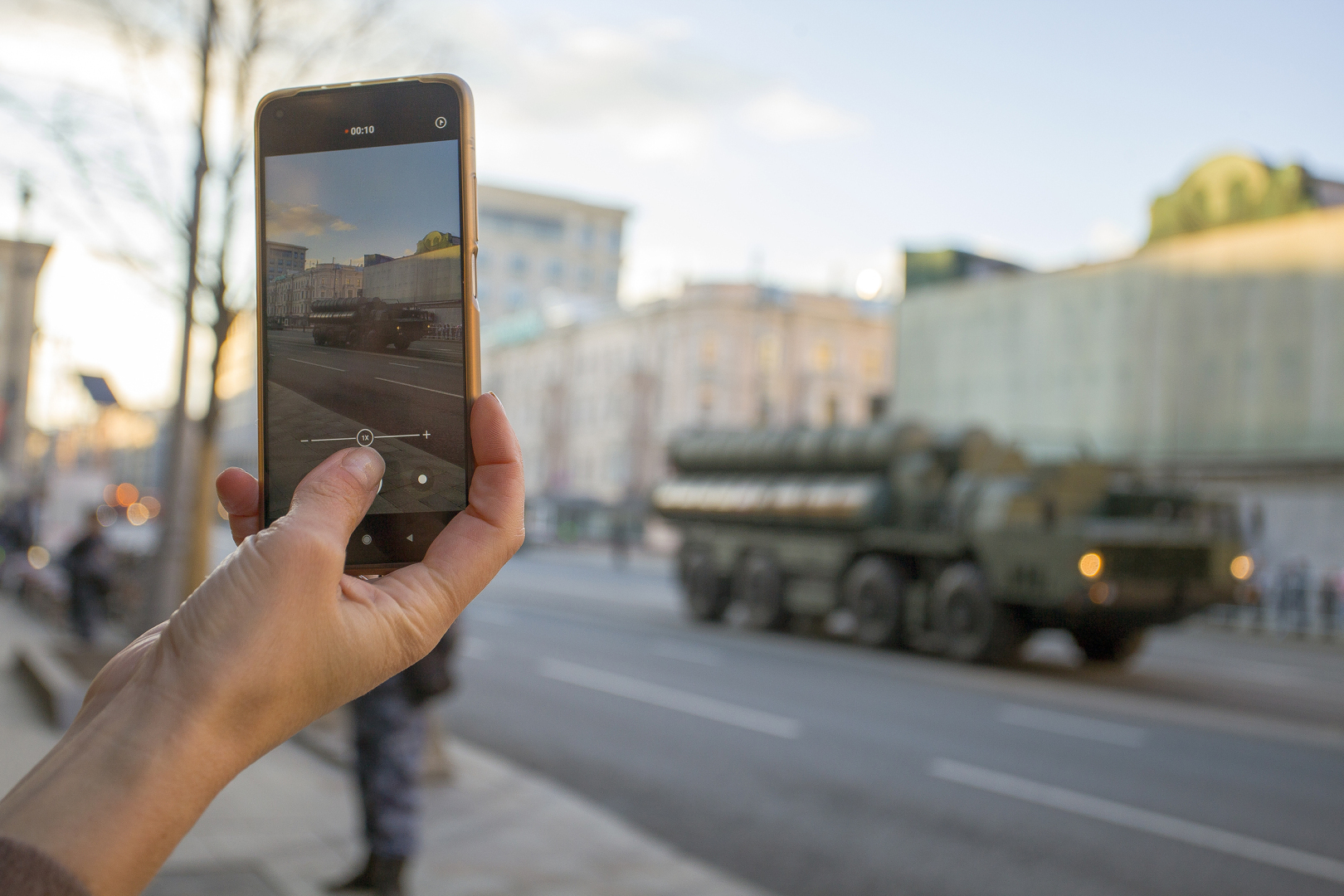 Военная техника на Тверской. Фотографии с репетиции дня Победы