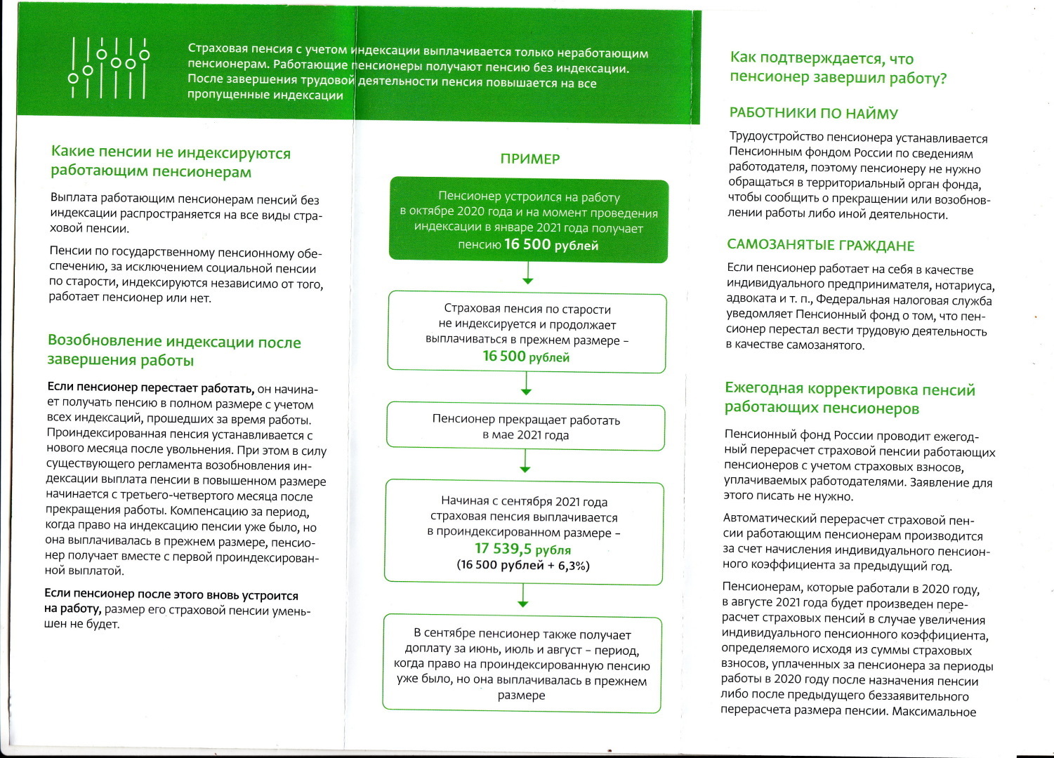 Как получить индексацию пенсии работающим