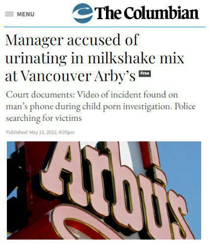 Сотрудник фастфуда мочился в коктейли посетителям