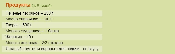 Самый простой рецепт приготовления творожного чизкейка без выпечки.
