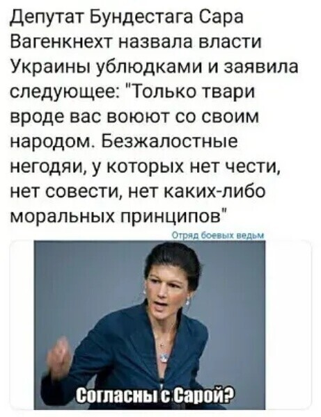 Гнев депутата Бундестага Сары Вагенкнехт