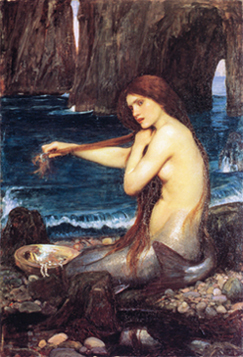 Русалки-это не миф!Они ухаживают за живыми существами воды.