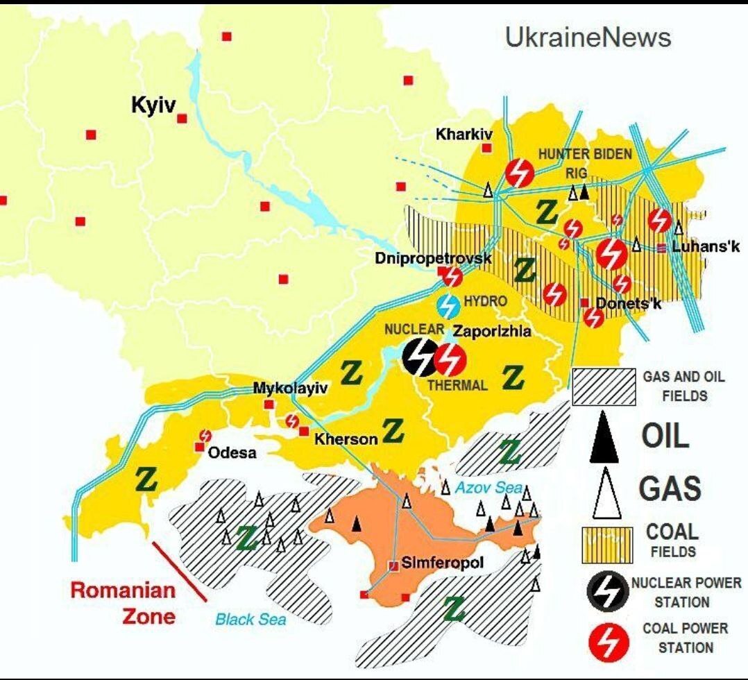 Карта нефти и газа украины