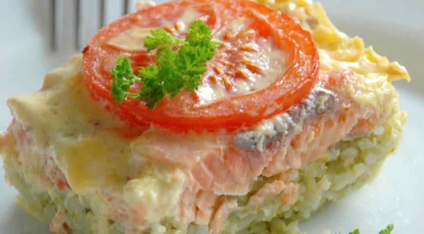 Очень вкусная запеканка с лососем – простой рецепт
