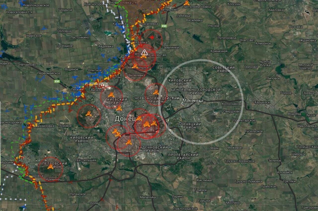 Карта боев авдеевка