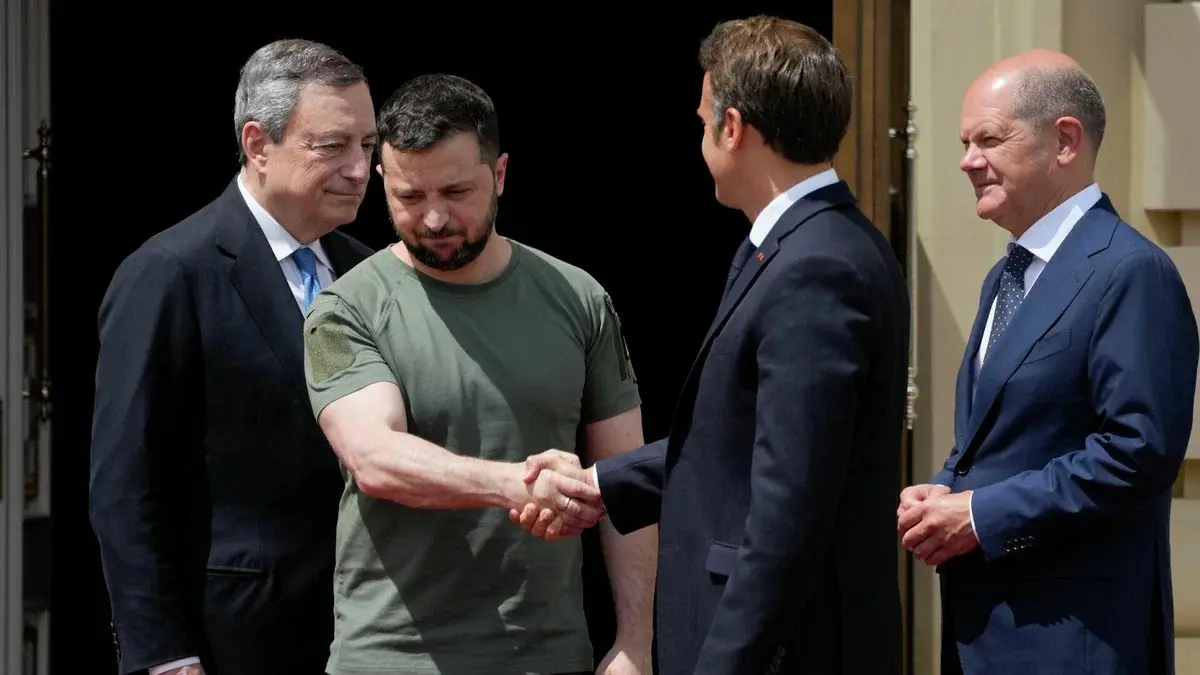 Макрон, Шольц и Драги,побывали в "гостях" у Зеленского