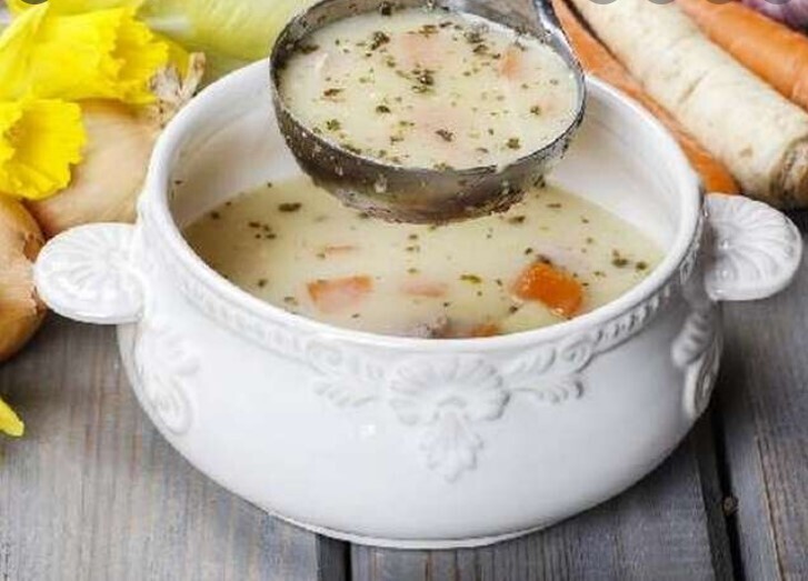 Чешский суп с ветчиной