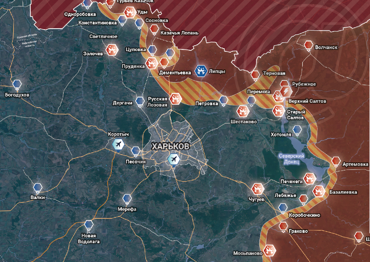 Боевые действия в харьковской области на сегодня карта