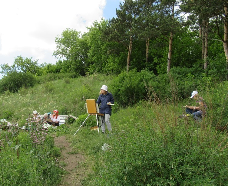 Рудничные озёра - выезд на пленэр кемеровских художников.