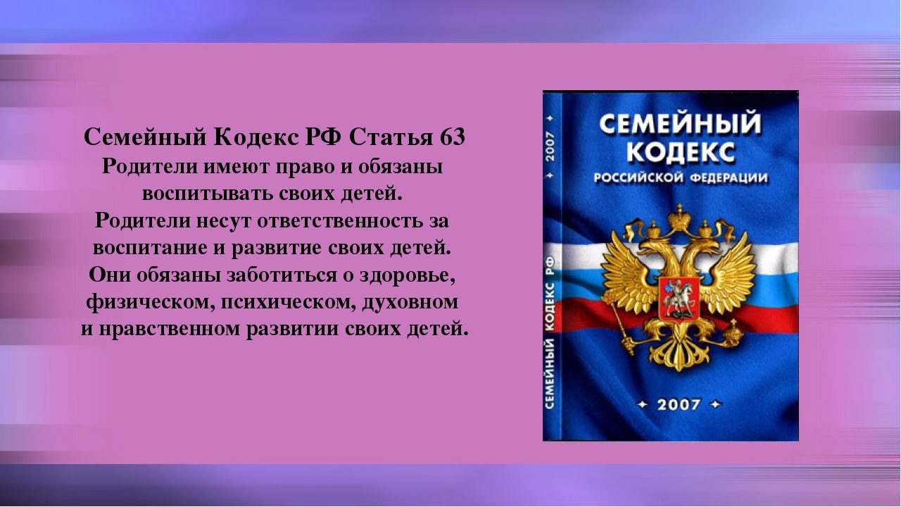 Презентация семейный кодекс рф