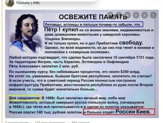 Из истории России: действительно ли было это на самом деле?