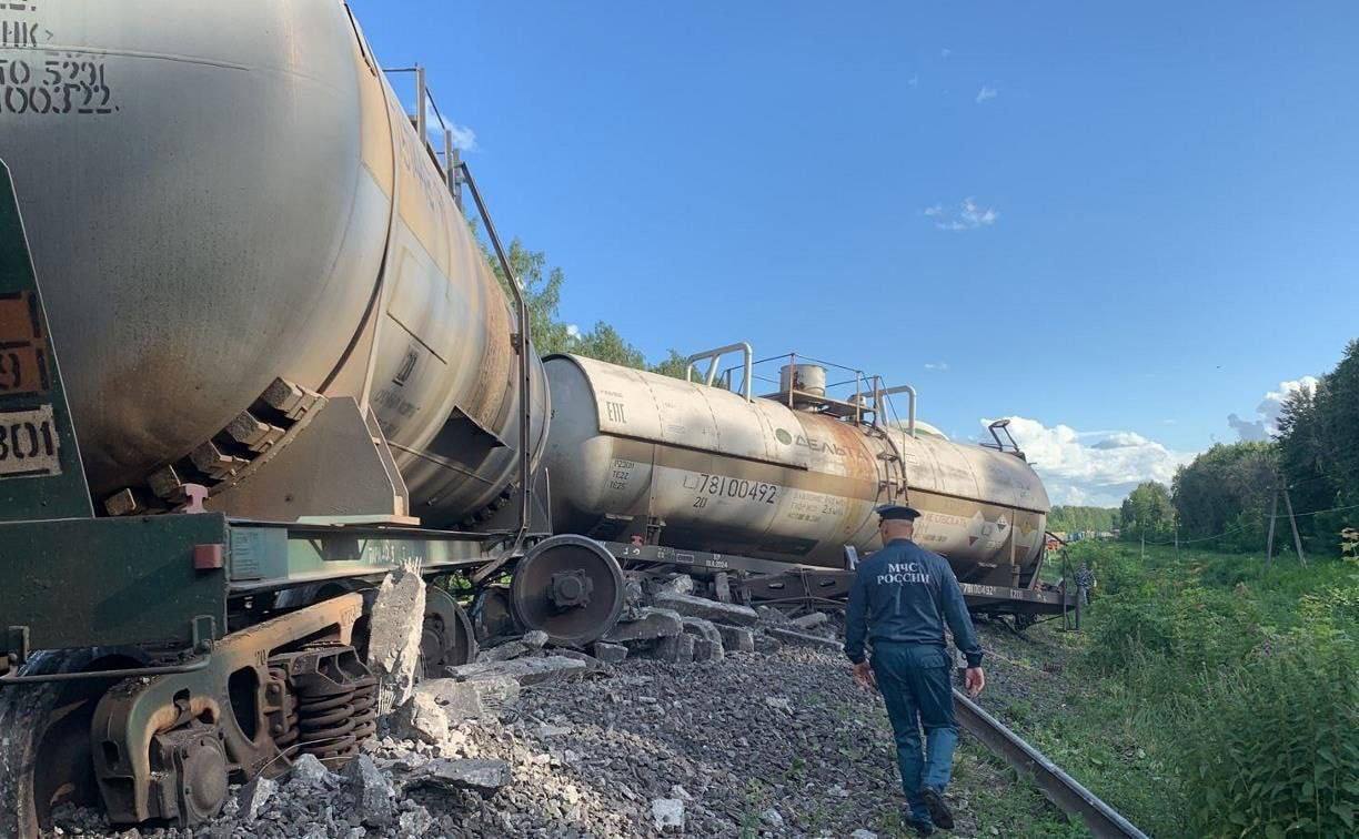 Грузовые вагоны сошли с рельсов в Тульской Области