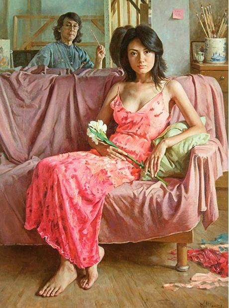 Утончённость и изящество восточных красавиц китайского художника Гуаня Дзедзю.