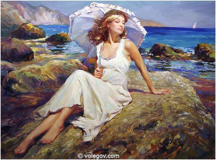 "О женщина, ты слабостью сильна!" Прекрасные женские образы Владимира Волегова.