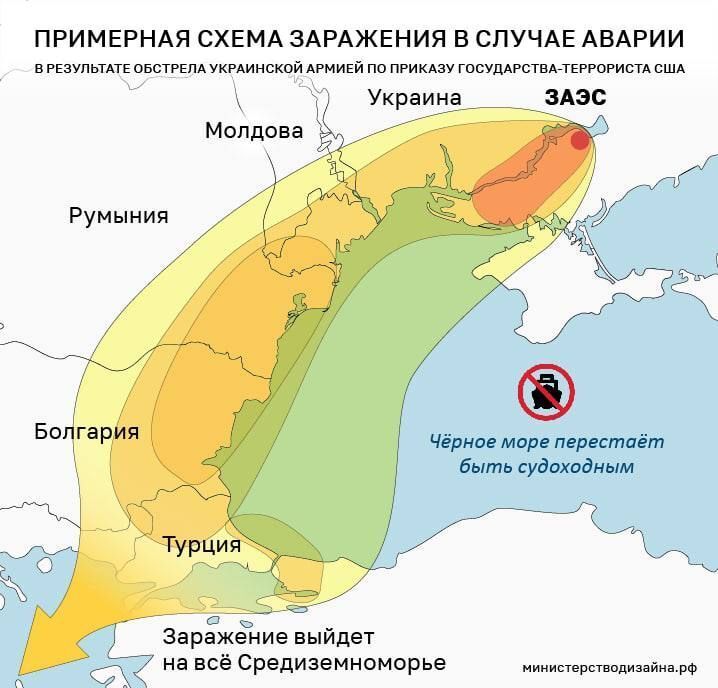 Запорожская аэс карта поражения