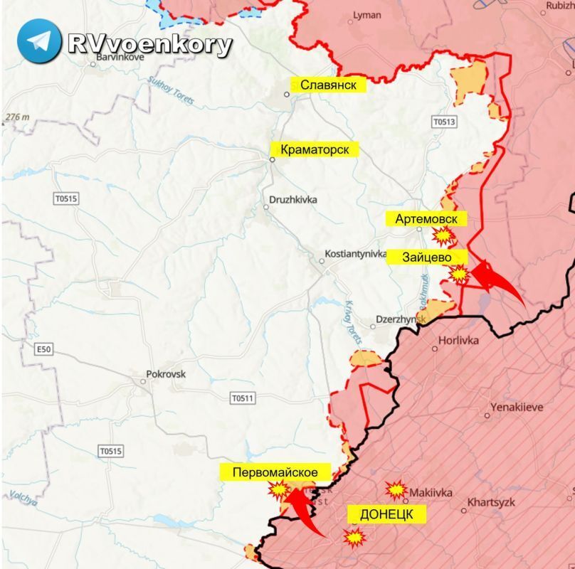 Карта освобождения донецка