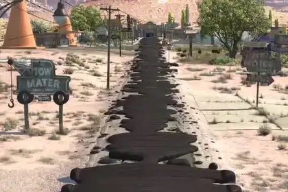 Дураки и дороги. Дорога точь-в-точь как в мультфильме