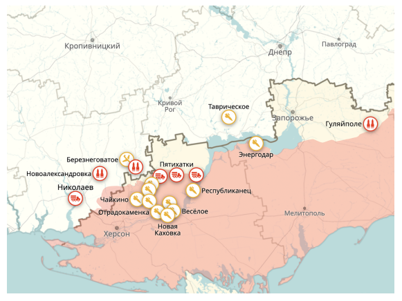 Золотая балка херсонская область карта