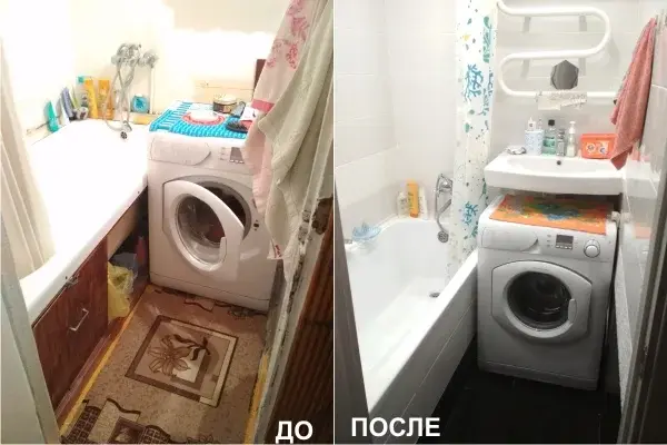 Ремонт ванной комнаты в хрущевке до и после: стоимость ремонта
