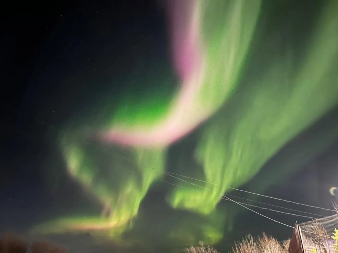 Полярное сияние на небе России