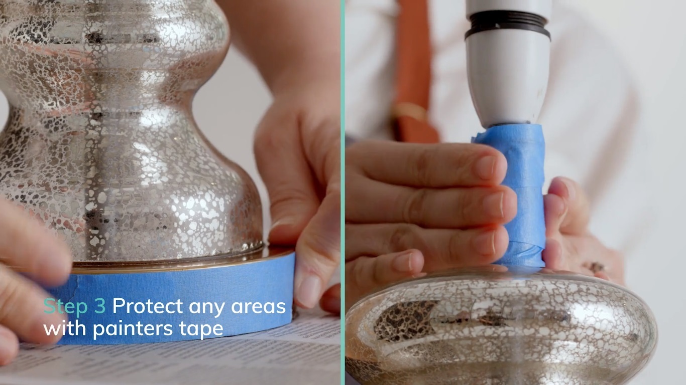 Как превратить старую лампу в красочную центральную часть