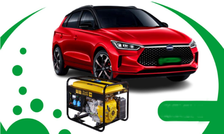 Сколько 100 км пробега электромобиля при зарядке от бензогенератора