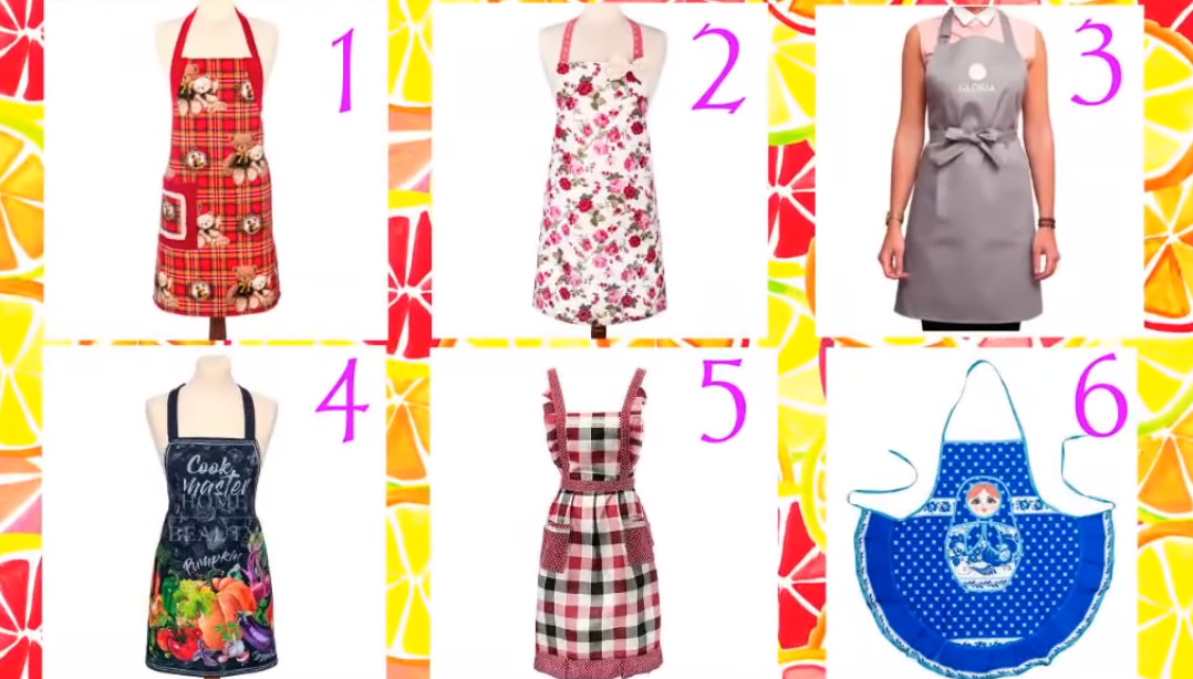 Достаточно попросить женщину выбрать фартук, и станет ясно, какая она хозяйка, и стоит ли пробовать её борщ: психологический тест по картинке