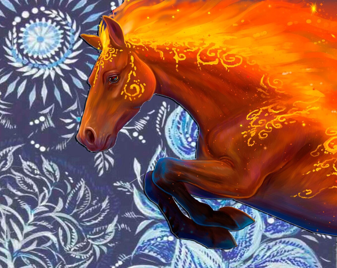 Обои Огненный конь