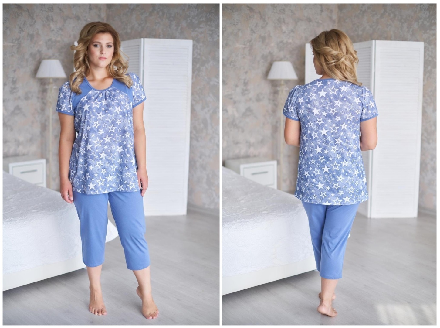 Женская пижама "Зоя" из хлопка. Ивановский трикотаж.