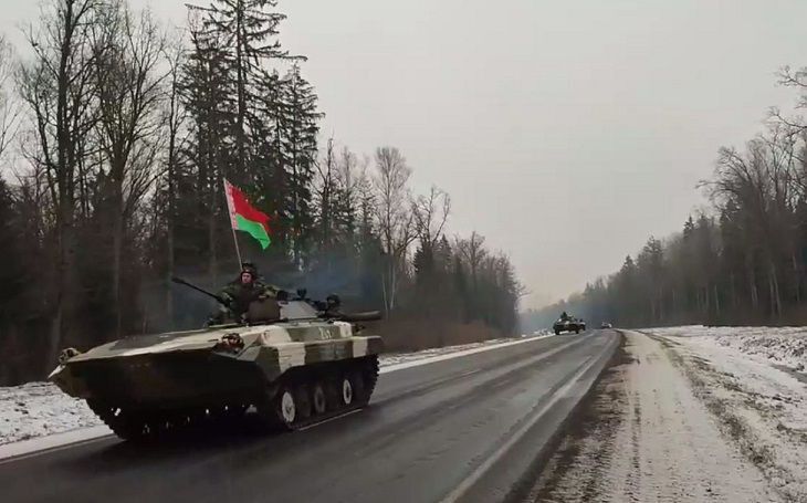 Подразделение региональных войск прошло маршем по Белоруссии