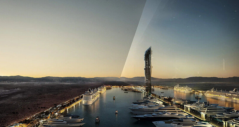 Саудовская Аравия строит город будущего. Это непрерывная линия зеркал длиной 170 км