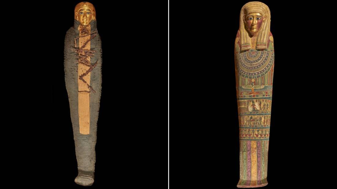 Мумифицированный "золотой мальчик" найден покрытым 49 драгоценными амулетами