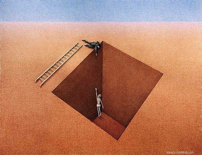 Художник-иллюстратор из Турции создает философские комиксы.