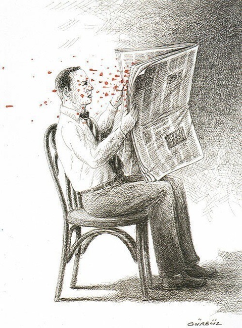 Художник-иллюстратор из Турции создает философские комиксы.