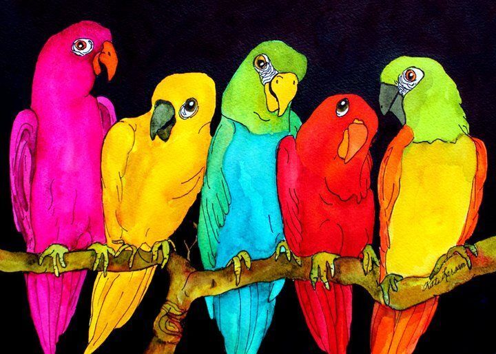 Пятерых попугаев рассаживают за сквернословие