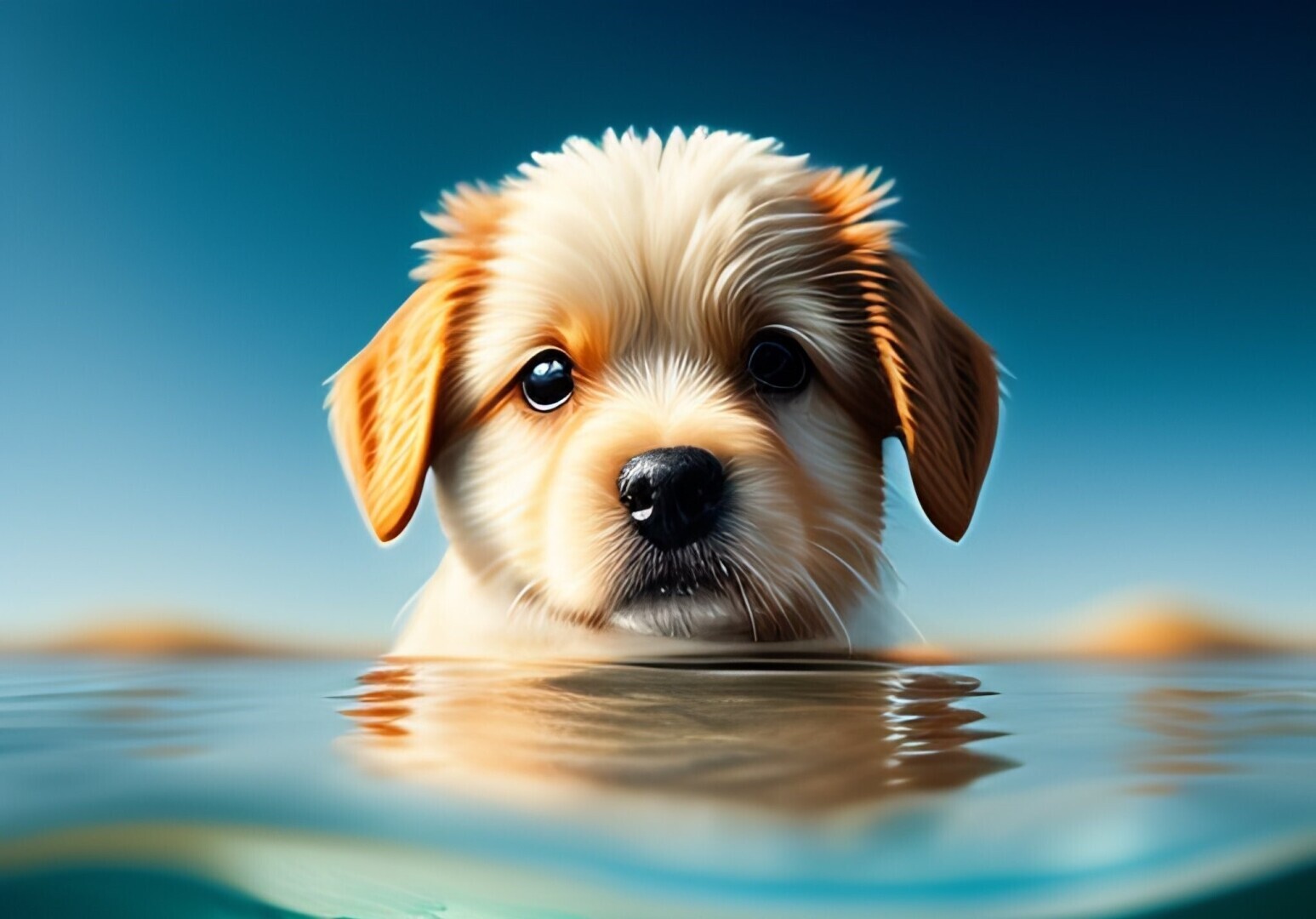 Как научить собаку плавать за один день.