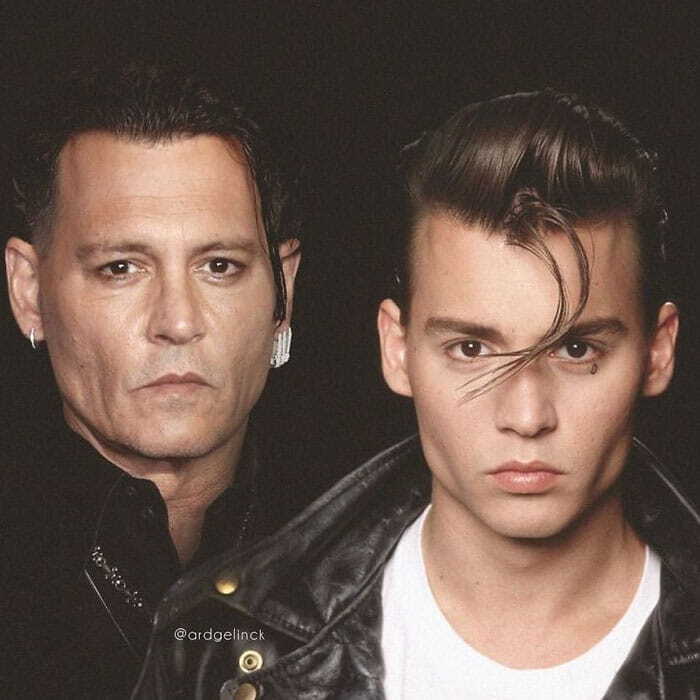 Взгляните На Эти Фотографии Знаменитостей, Тусующихся Со Своими Молодыми «Я» 2 серия.