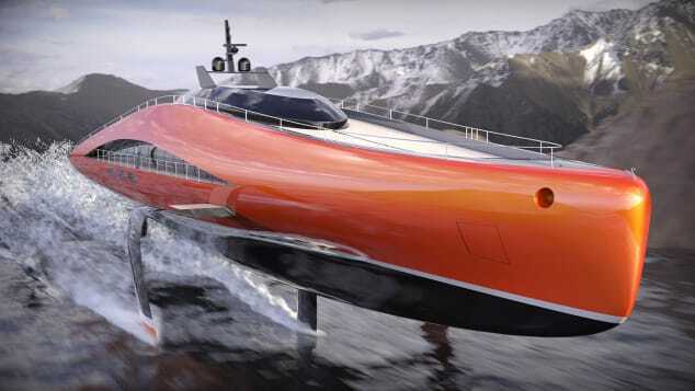Концепт супер яхты стоимостью 86 миллионов долларов может "летать" по воде